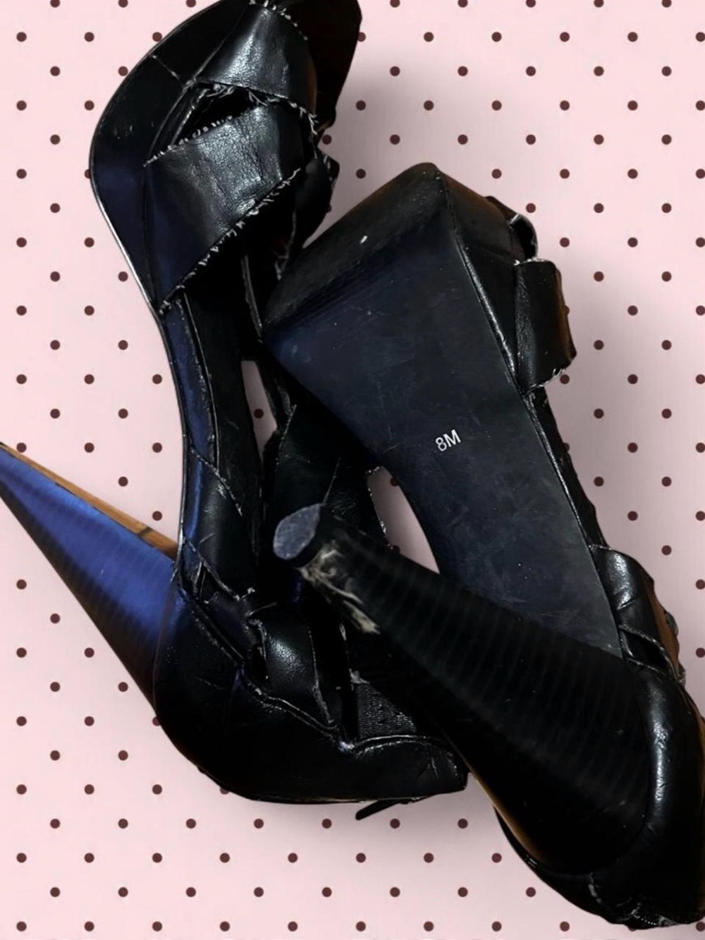 G by Guess Black Stiletto High Heel Sandals